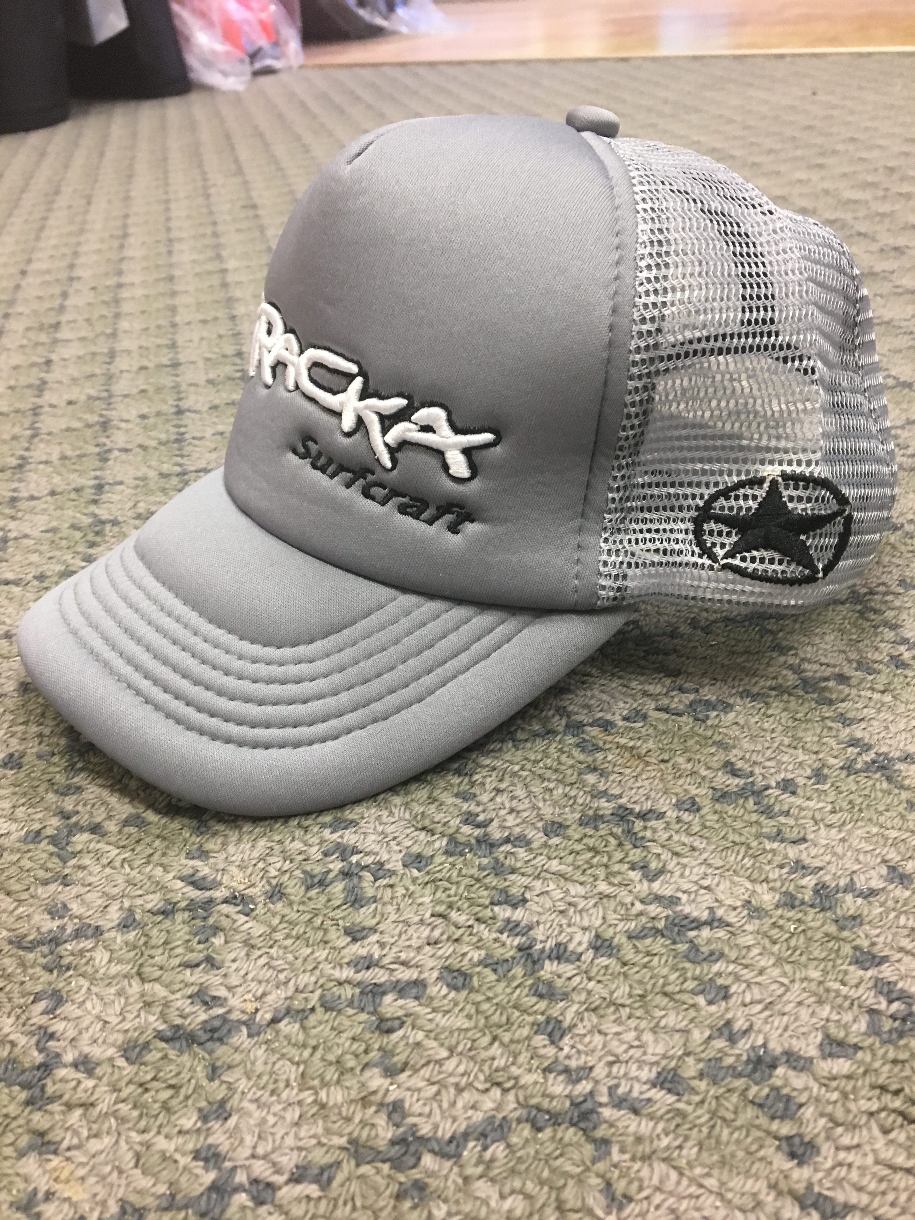 nike trucker cap grey