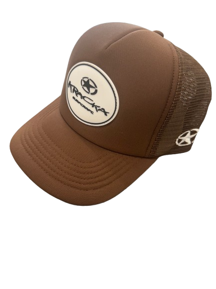 Trucker - Chocolate Brown with White badge - Trucker - Chocolate Brown with White badge